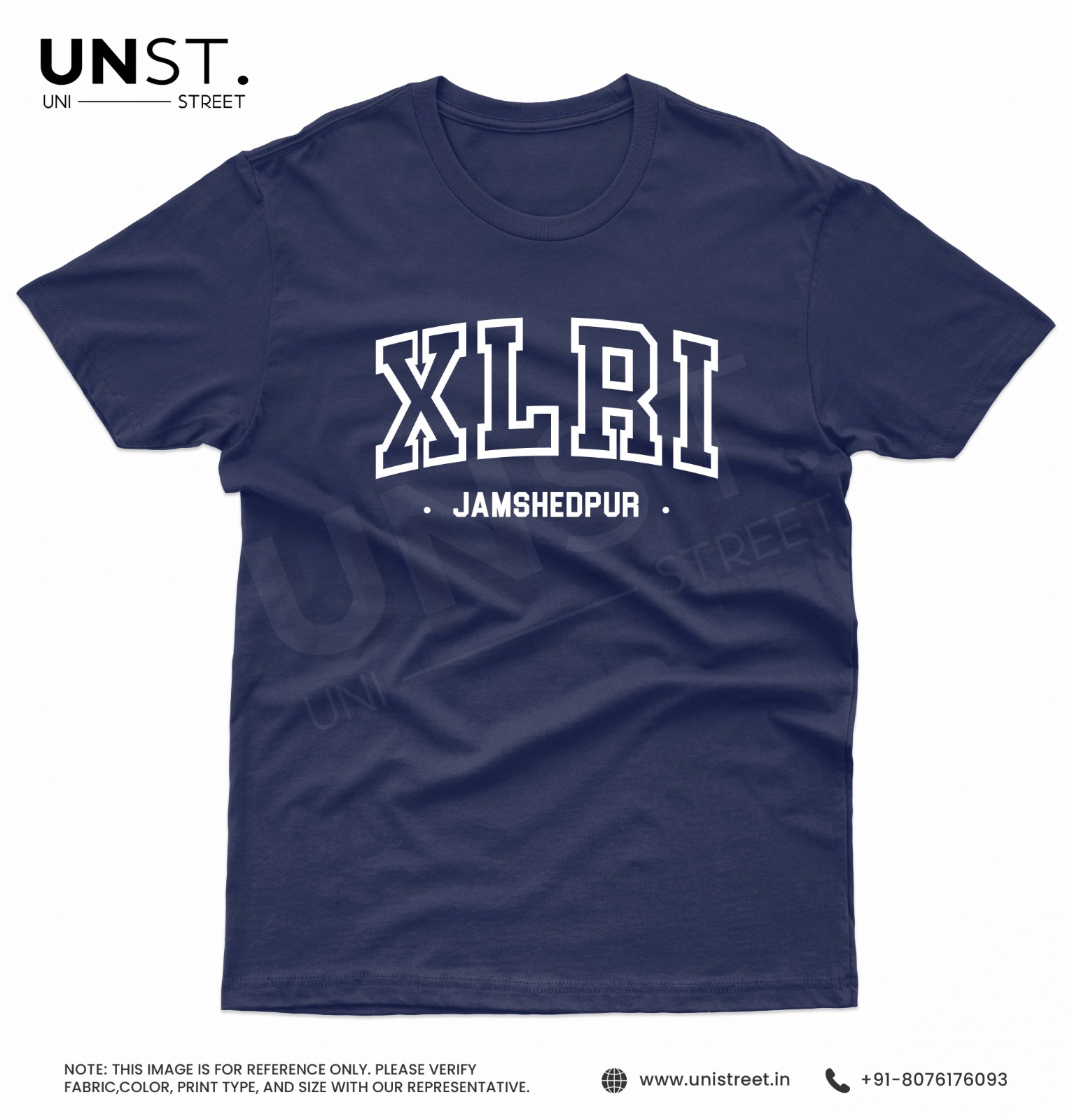 XLRI Navy Blue Round Neck T-Shirt